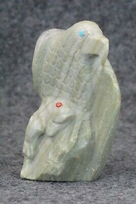 Eagle Zuni Fetish Carving - Derrick Kaamasee
