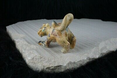 Mountain Lion Zuni Fetish Carving - Dan Quam - High Lonesome Trading