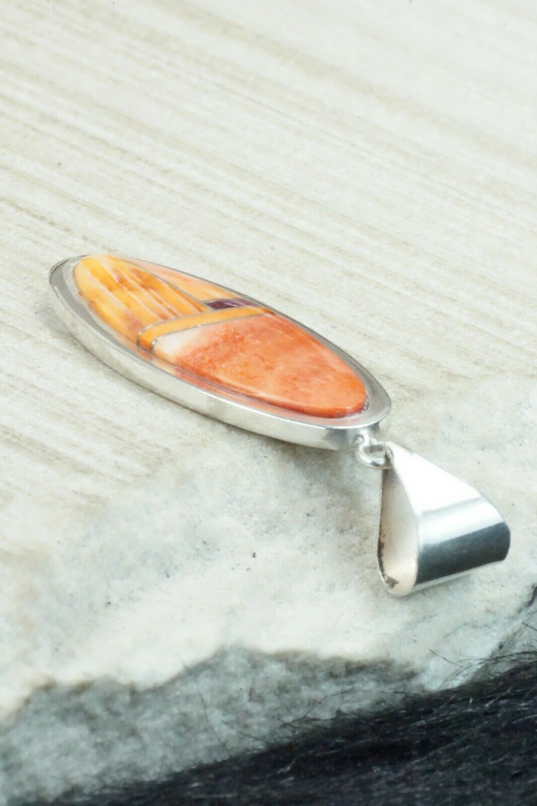 Spiny Oyster & Sterling Silver Pendant - Harold Smith