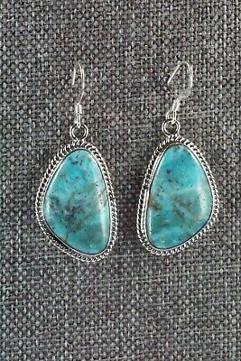 Turquoise & Sterling Silver Earrings - Lee Shorty