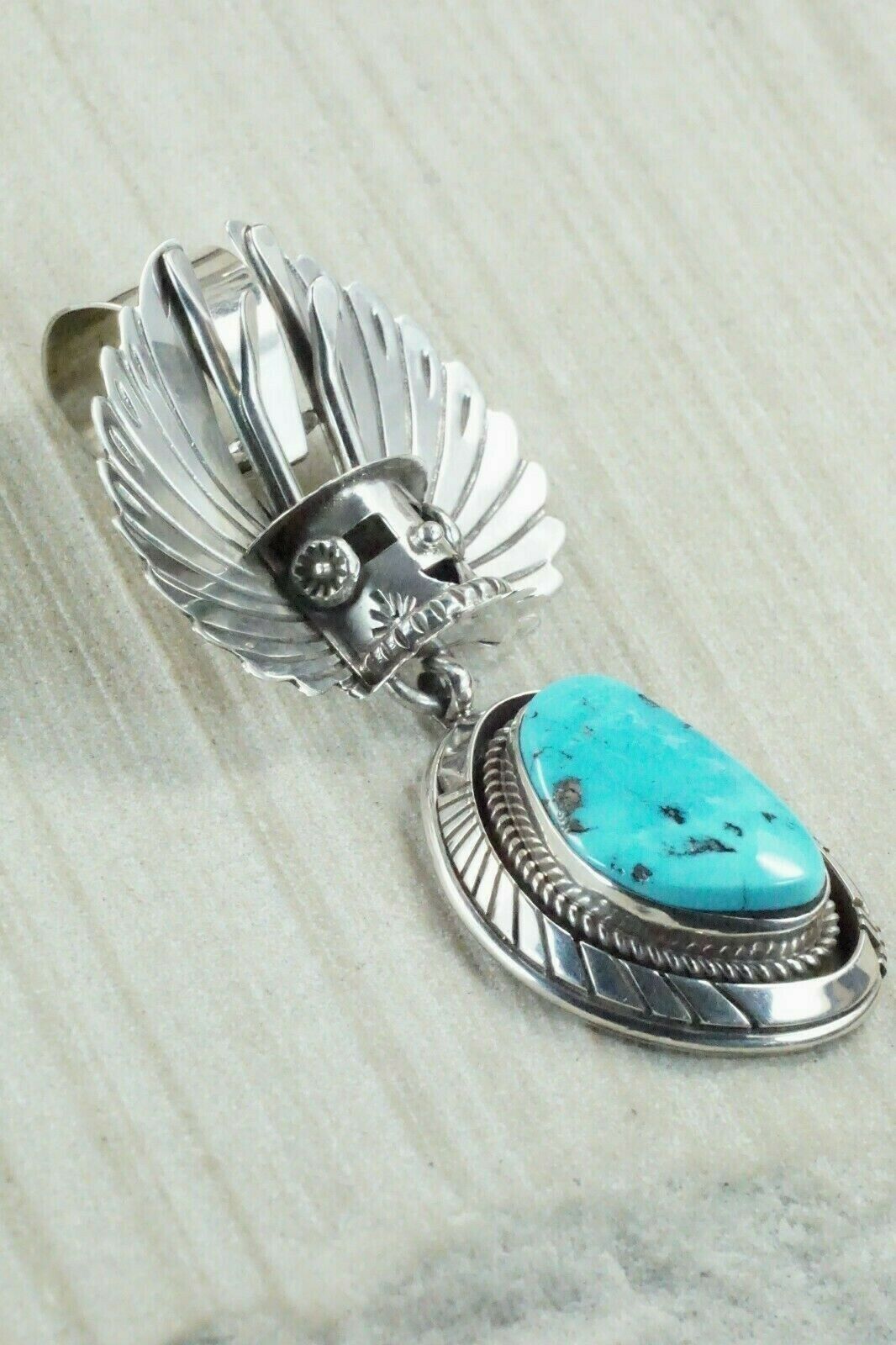 Turquoise & Sterling Silver Pendant - Rita Lee