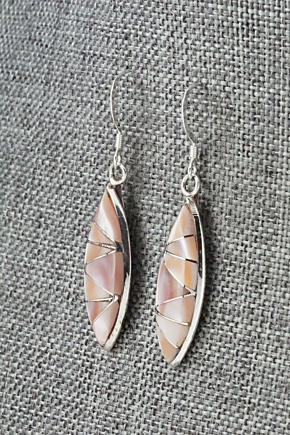 Mother of Pearl & Sterling Silver Earrings - Evelyn Mahkee