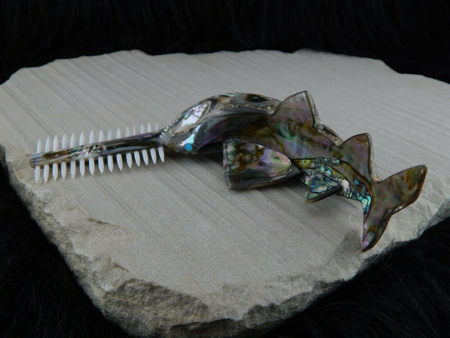Saw Fish Zuni Fetish Carving - Philbert Beyuka - High Lonesome Trading