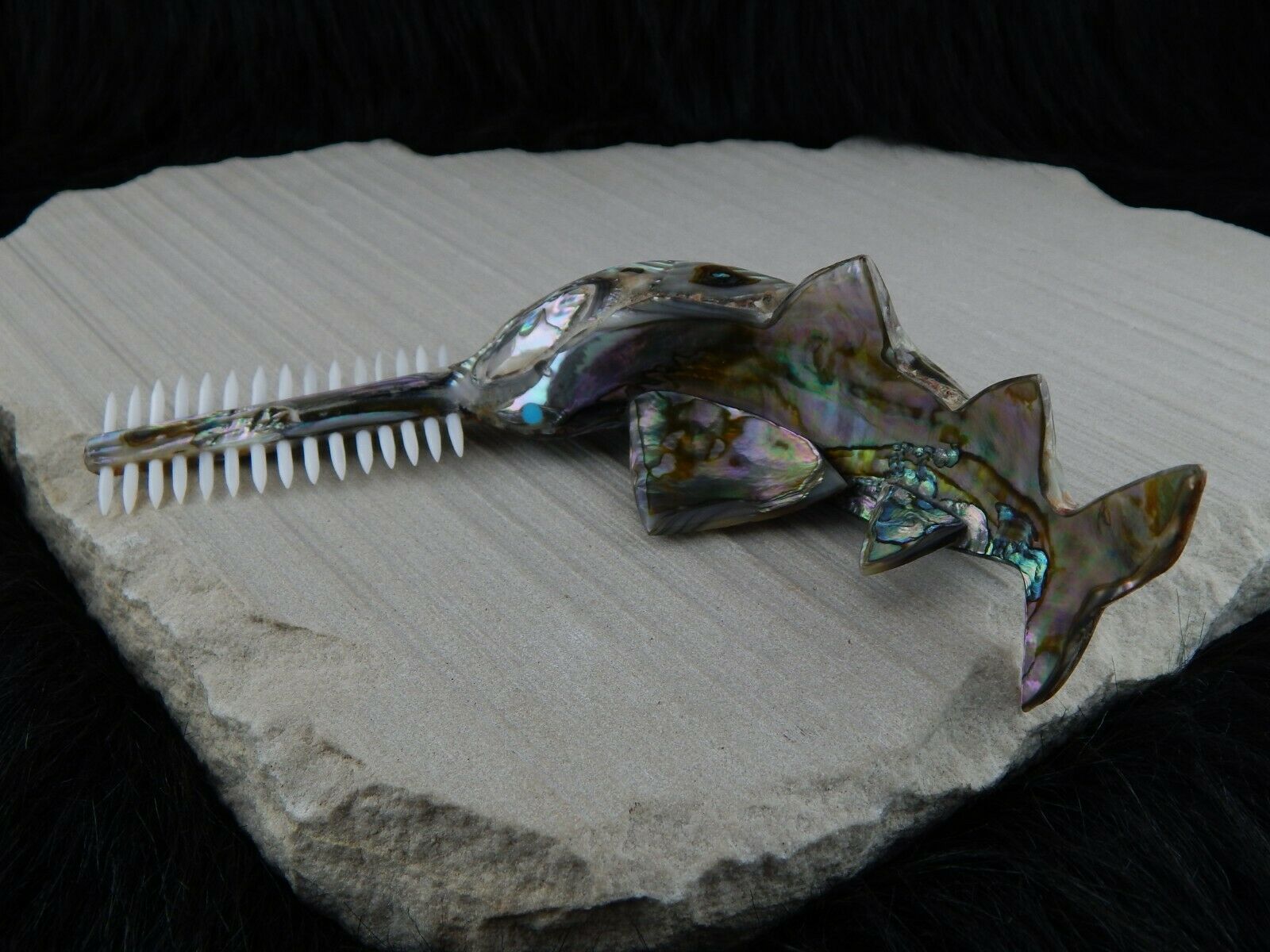 Saw Fish Zuni Fetish Carving - Philbert Beyuka - High Lonesome Trading