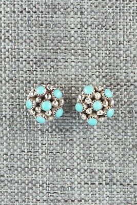 Turquoise & Sterling Silver Earrings - Dickie Charlie