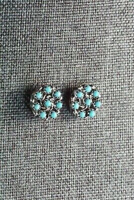 Turquoise & Sterling Silver Earrings - Randy Hooee