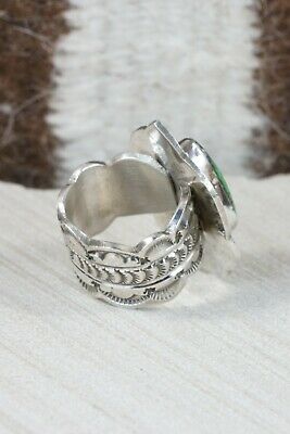 Turquoise and Sterling Silver Ring - Leonard Maloney - Size 8.75
