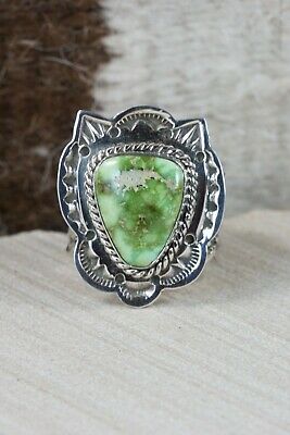 Turquoise and Sterling Silver Ring - Leonard Maloney - Size 9.5