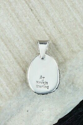 White Buffalo & Sterling Silver Pendant - Alvin Joe