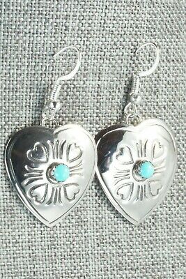 Turquoise & Sterling Silver Earrings - Genevieve Blackgoat