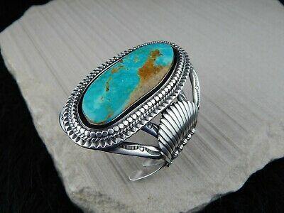 Navajo Royston Turquoise & Sterling Silver Bracelet - Raymond Delgarito - High Lonesome Trading