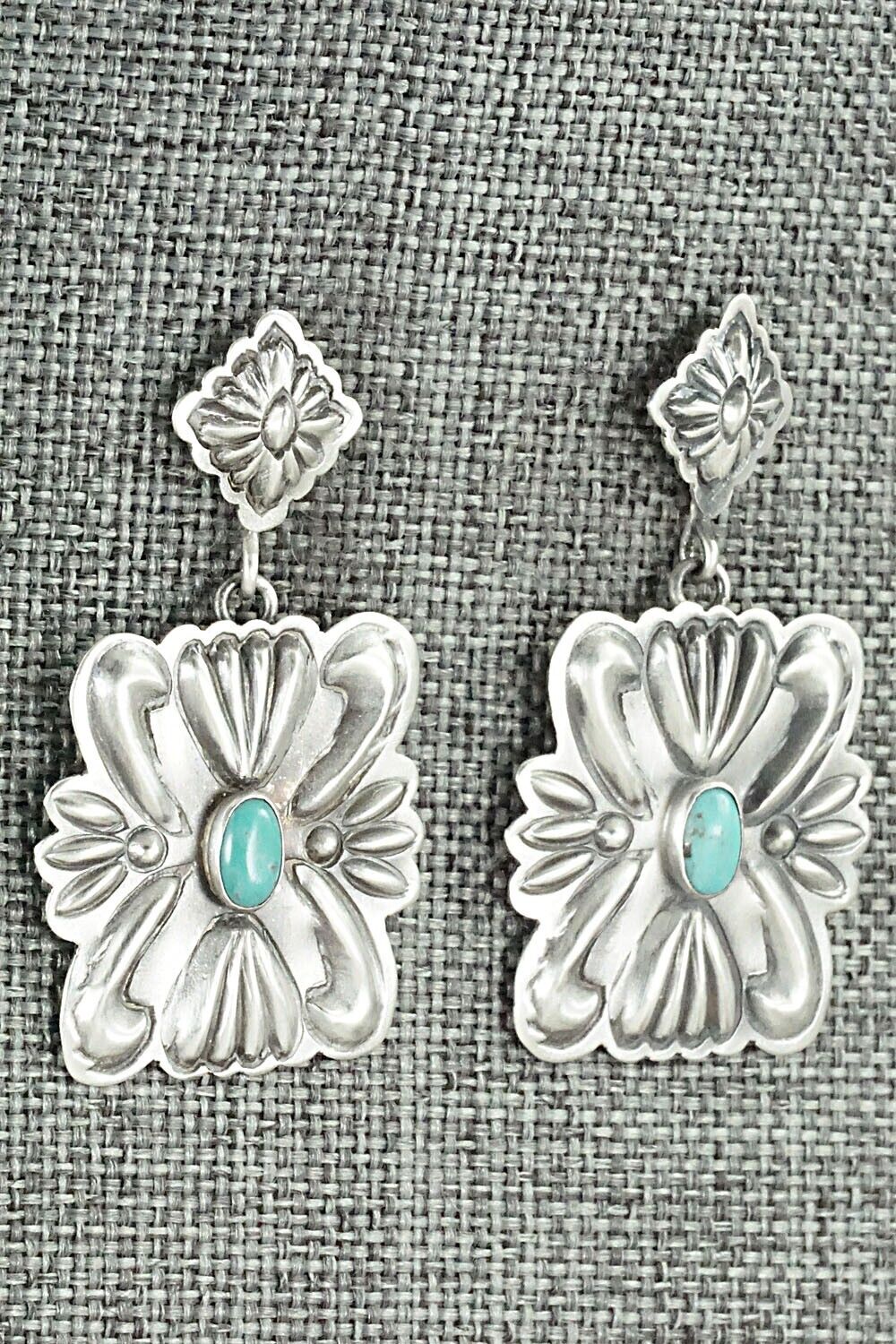 Turquoise & Sterling Silver Earrings - Terry Charlie