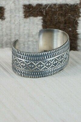 Navajo Sterling Silver Bracelet - Leonard Maloney - High Lonesome Trading
