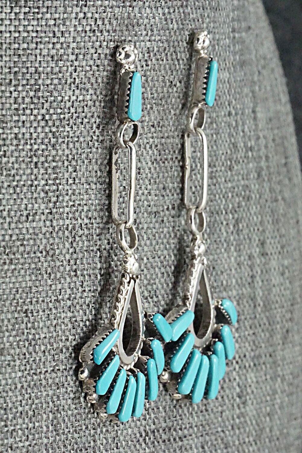 Turquoise & Sterling Silver Earrings - Carlene Hattie
