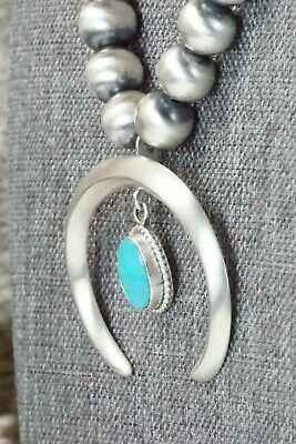 Turquoise & Sterling Silver Navajo Pearl Necklace - Jan Mariano