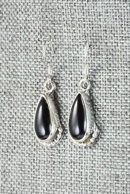 Onyx & Sterling Silver Earrings - Elaine Shirley