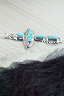 Turquoise & Sterling Silver Pendant - Wilbur Iule