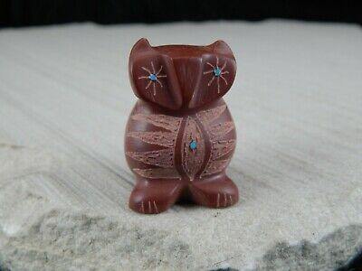 Owl Zuni Fetish Carving - Brandon Phillips - High Lonesome Trading