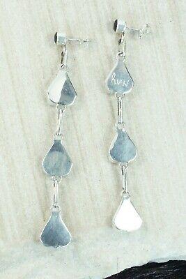 Turquoise & Sterling Silver Earrings - Velda Nastacio - High Lonesome Trading