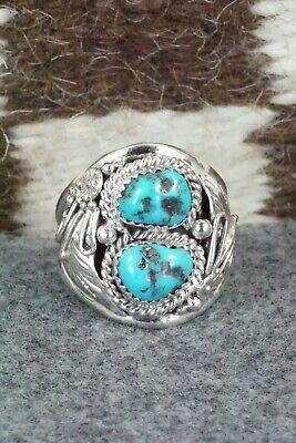 Turquoise & Sterling Silver Ring - Leonard Spencer - Size 11 - High Lonesome Trading