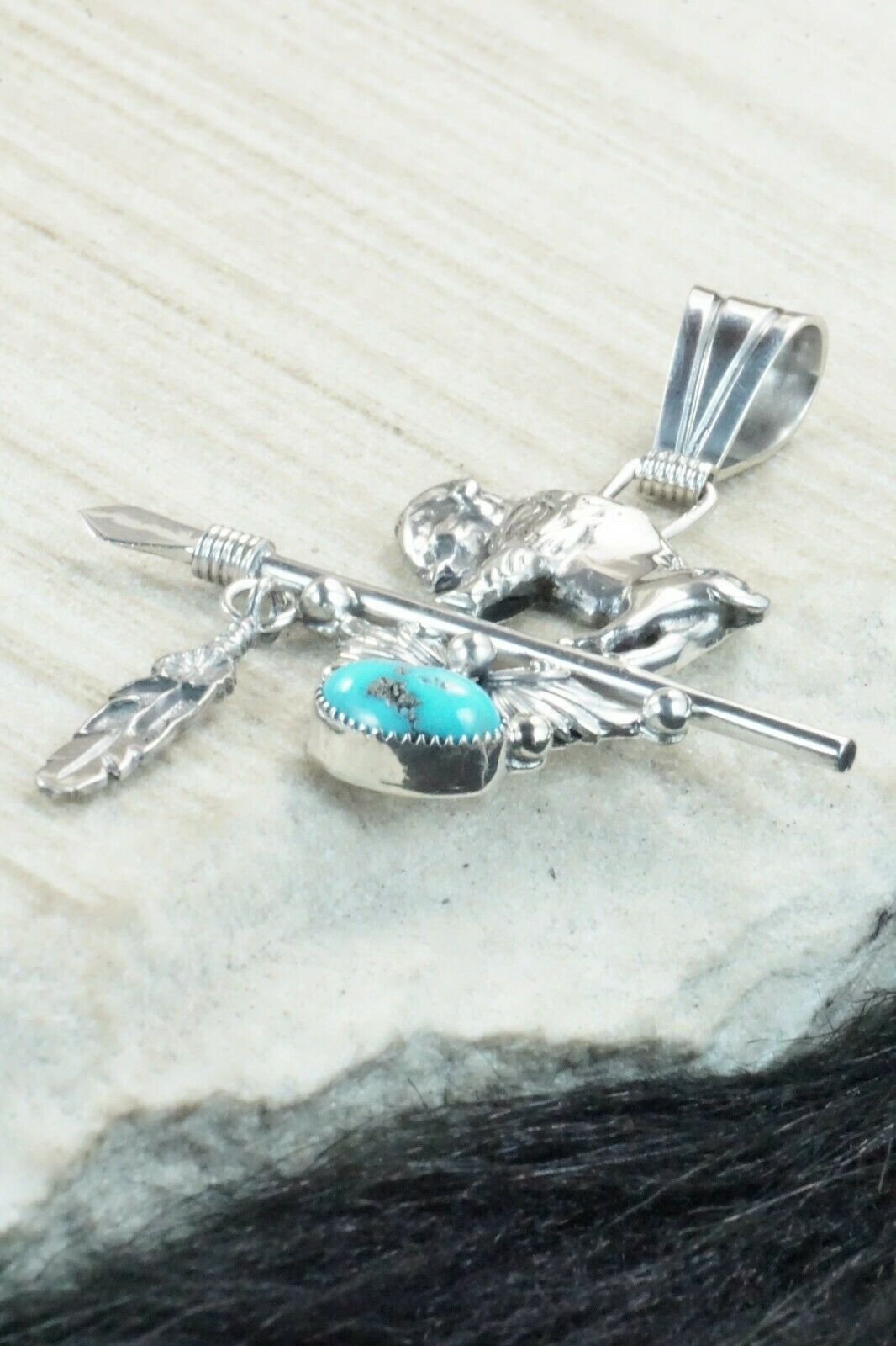 Turquoise & Sterling Silver Pendant - Davey Morgan