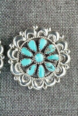 Turquoise & Sterling Silver Earrings - Eunise Wilson
