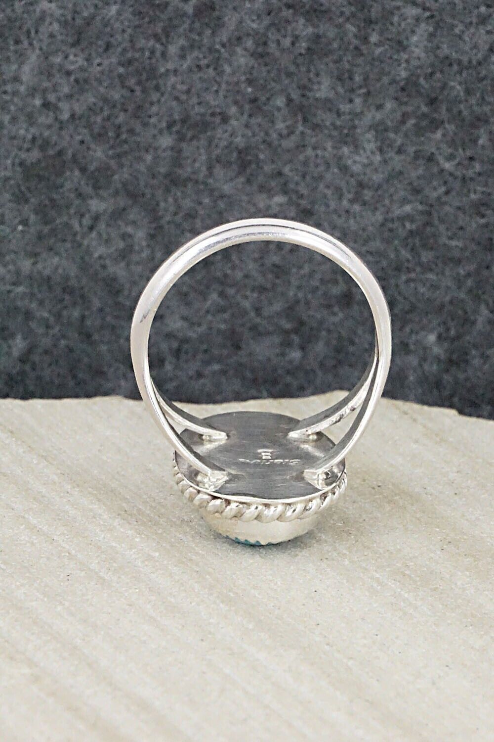 Turquoise & Sterling Silver Ring - Benjamin Martinez - Size 8.25