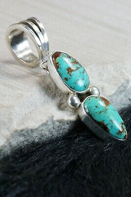 Navajo Turquoise and Sterling Silver Pendant - Rick Martinez