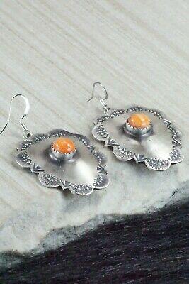 Spiny Oyster & Sterling Silver Earrings - Shawn Cayatineto - High Lonesome Trading