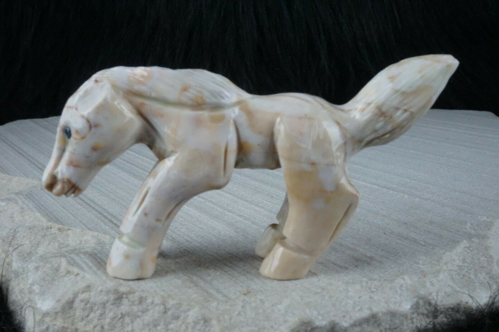 Horse Zuni Fetish Carving - Jonas Hastito - High Lonesome Trading