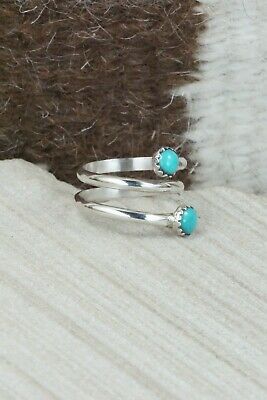 Turquoise & Sterling Silver Ring - Yolanda Skeets - Size 7.5