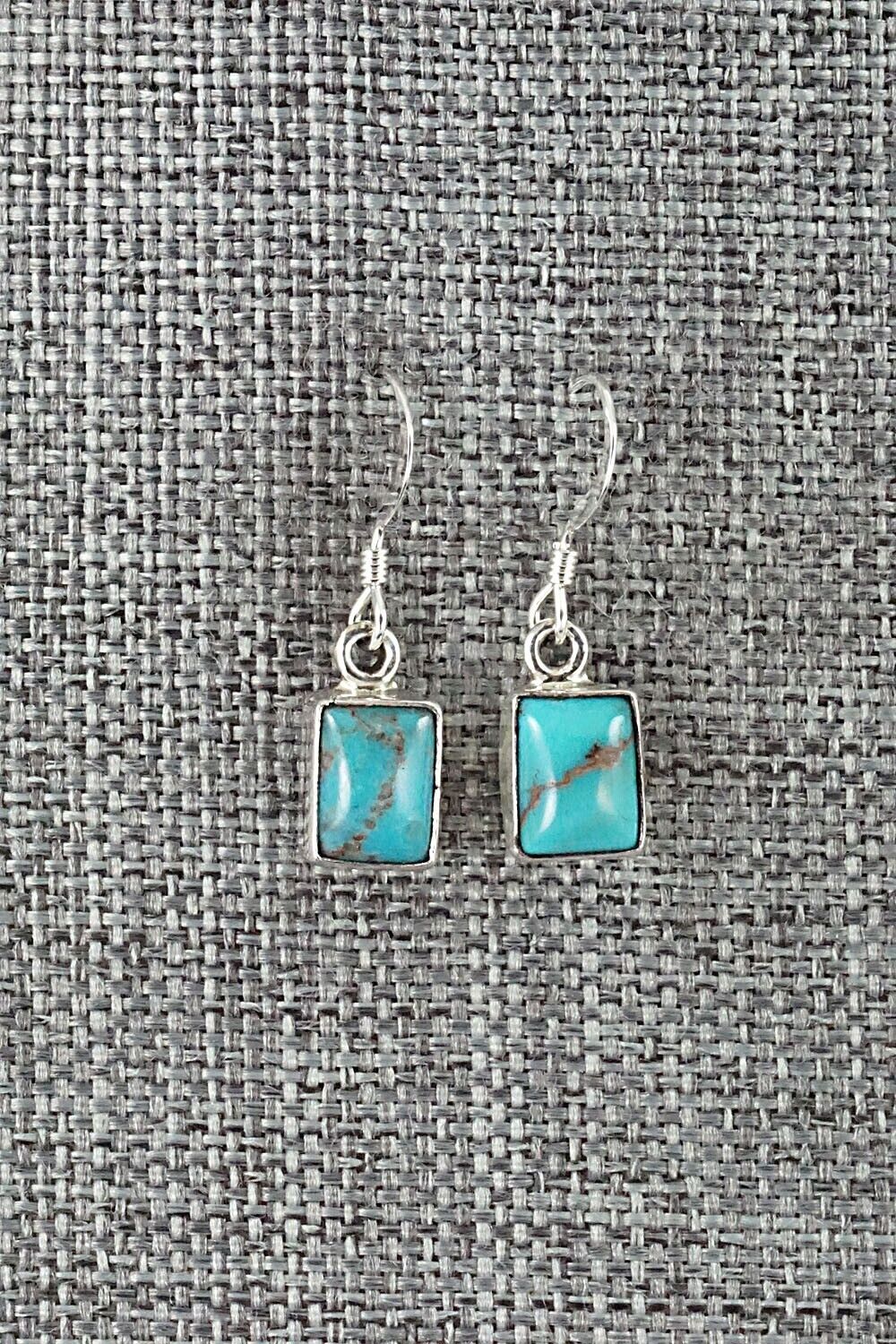 Turquoise & Sterling Silver Earrings - Lee Shorty