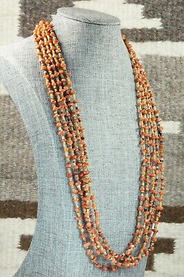 Coral & Heishi Sterling Silver Necklace - Irene Lovato