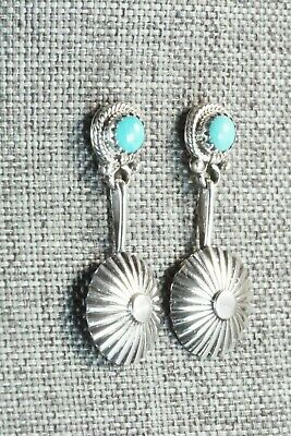 Turquoise & Sterling Silver Earrings - Adelarae Yazzie