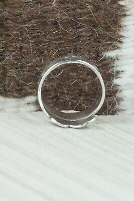 Turquoise, Coral & Sterling Silver Ring - Jolene Jazzie - Size 8