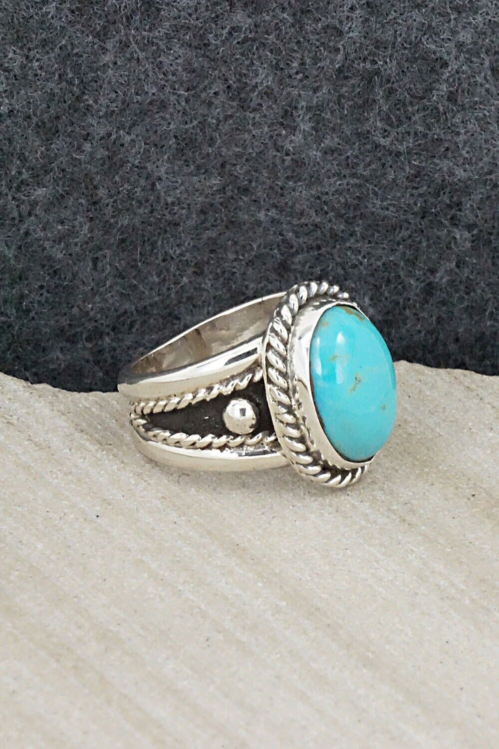 Turquoise & Sterling Silver Ring - Thomas Yazzie - Size 6