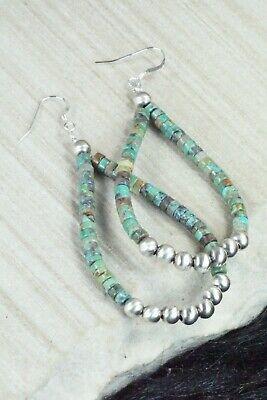 Turquoise & Sterling Silver Earrings - Doreen Jake - High Lonesome Trading