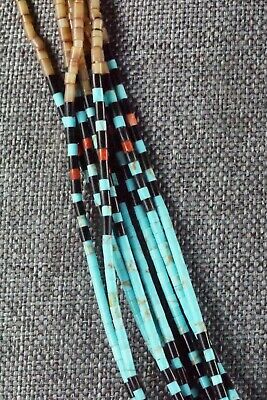 Turquoise, Coral and Shell Necklace - Frank Ortiz