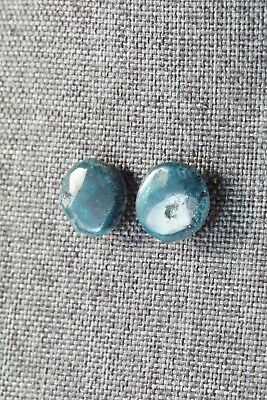 Turquoise & Sterling Silver Earrings - Joann Garcia - Santo Domingo