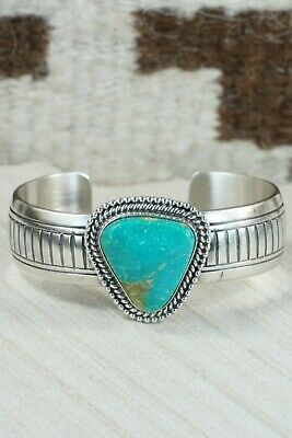 Navajo Turquoise and Sterling Silver Bracelet - Raymond Delgarito