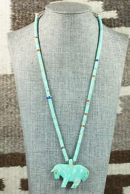 Horse Zuni Fetish Carving Necklace - Andres Quandelacy
