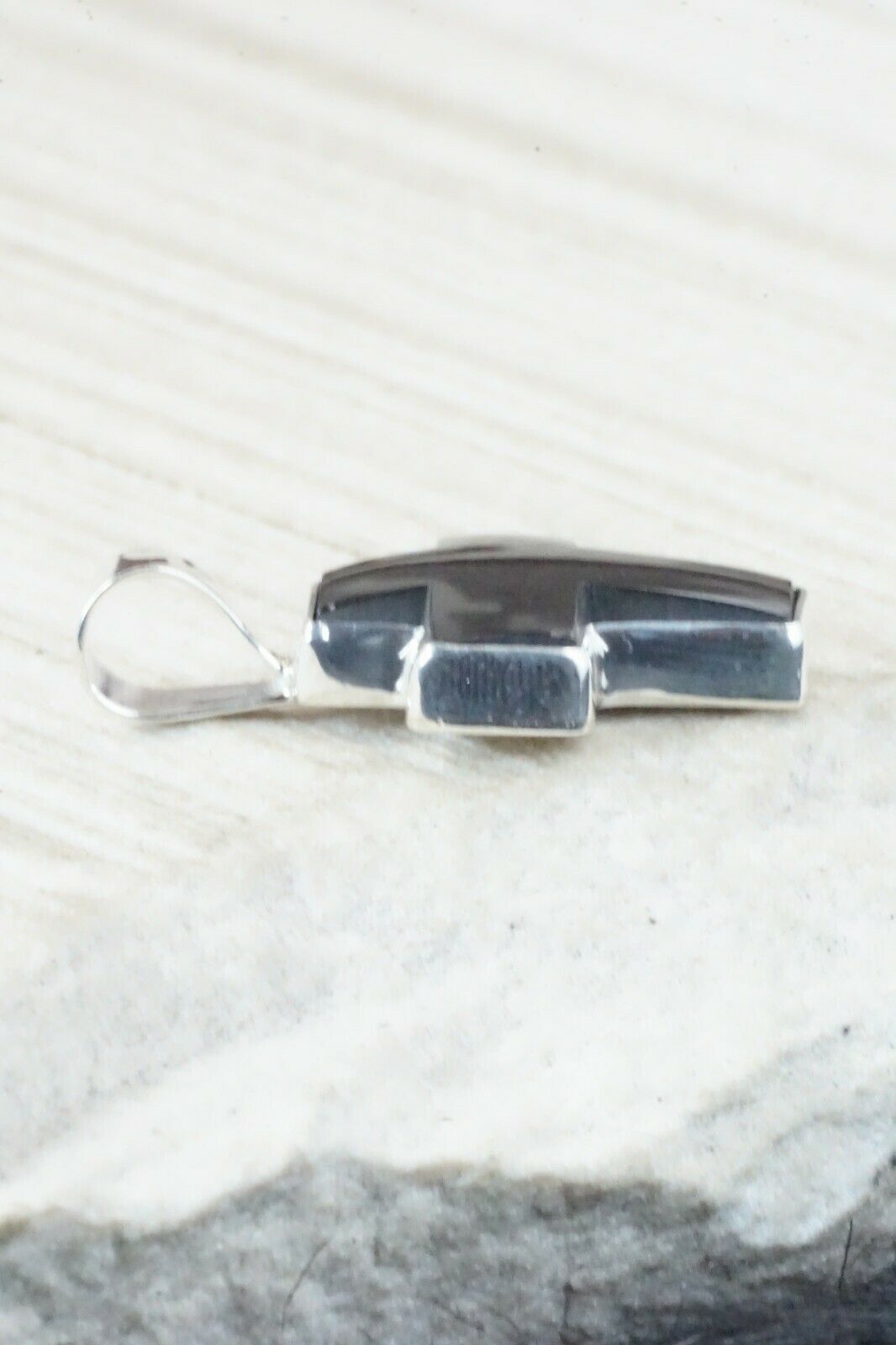 Onyx & Sterling Silver Cross Pendant - Diane Wylie