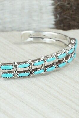 Turquoise & Sterling Silver Bracelet - Murray Hannaweeka