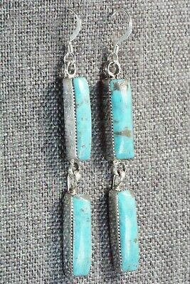Turquoise & Sterling Silver Earrings - Irvin Tsosie
