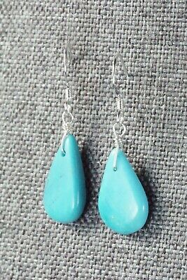 Turquoise & Sterling Silver Earrings - Navajo