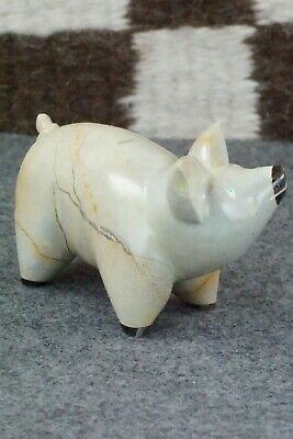 Pig Zuni Fetish Carving - Enrike Leekya