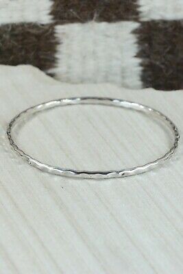 Navajo Sterling Silver Bangle Cuff - Elaine Tahe