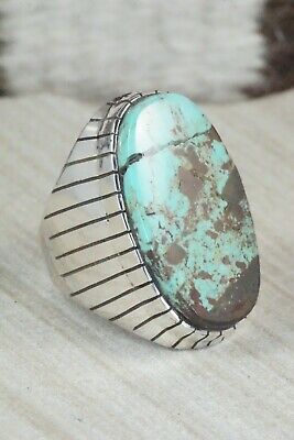 Turquoise and Sterling Silver Ring - Ray Jack - Size 9.5