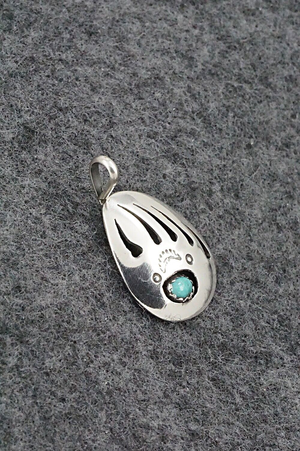 Turquoise & Sterling Silver Pendant - Ervin Begay
