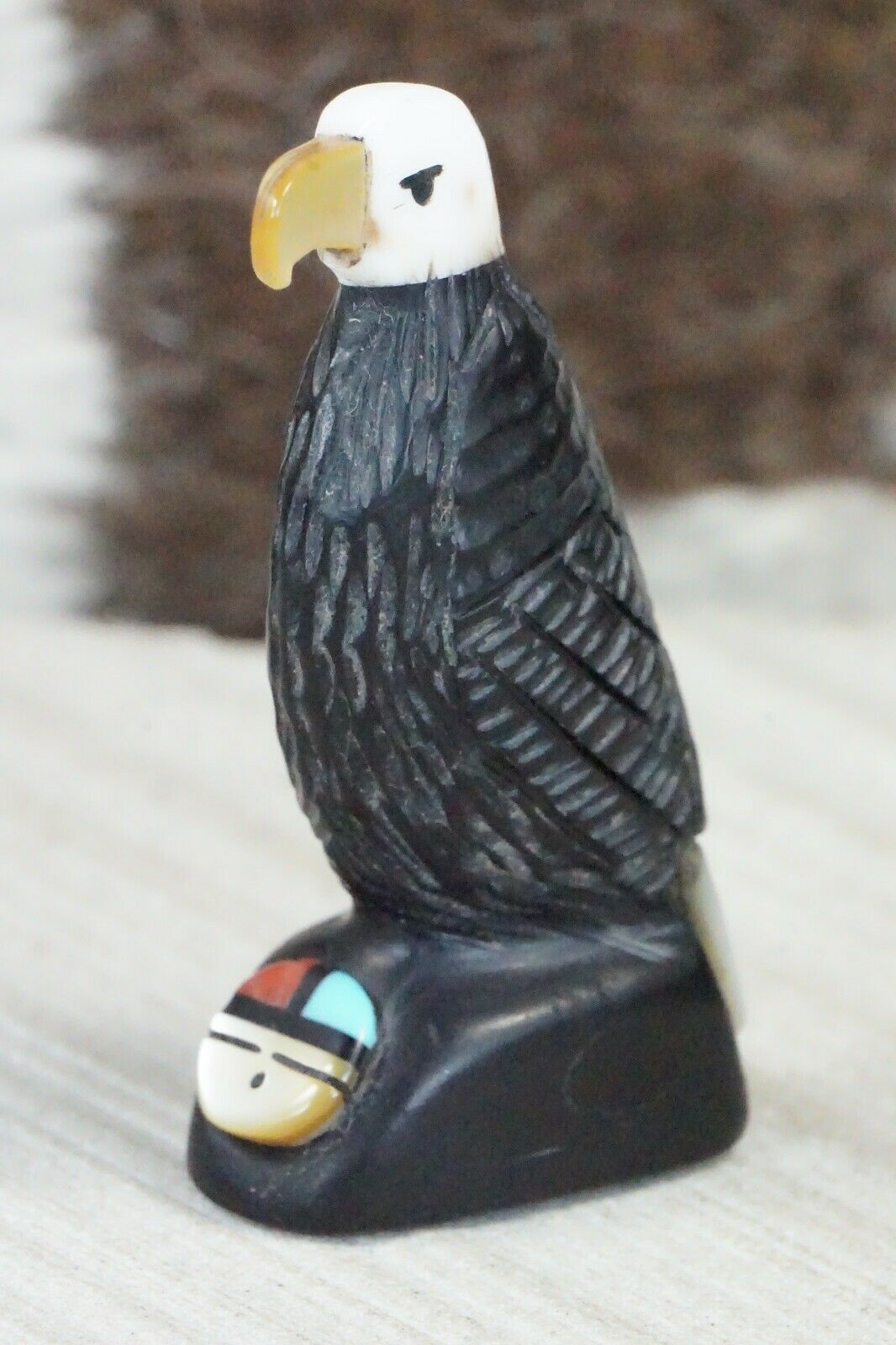 Eagle Zuni Fetish Carving - Darrin Boone - High Lonesome Trading